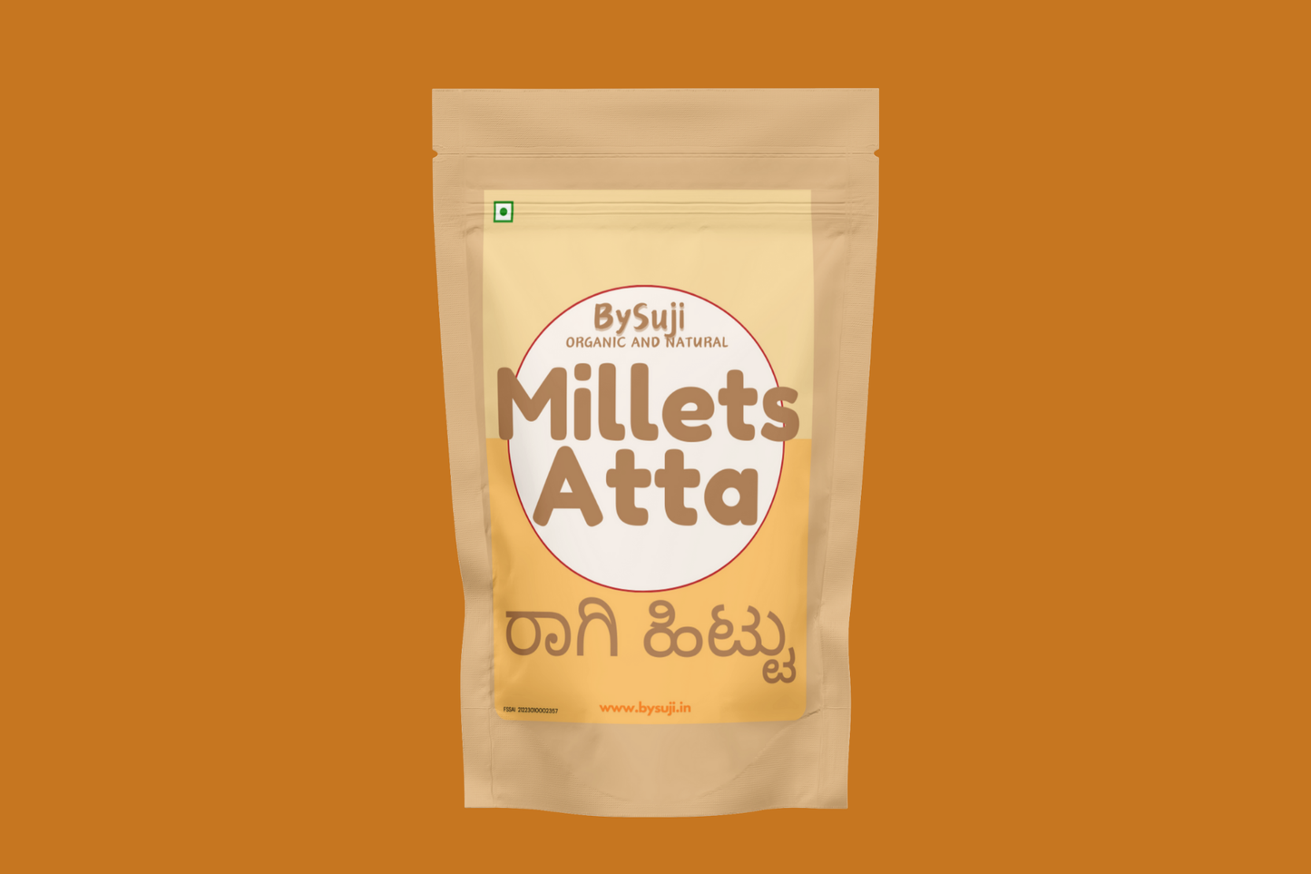 BySuji Millet Atta – Guilt-Free, Gluten-Free Flour for Diabetic (500g)
