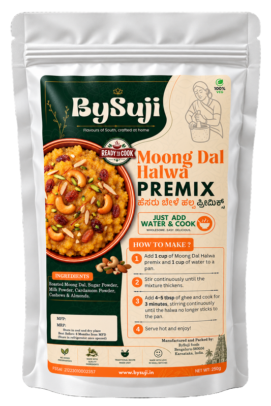 BySuji Moong Dal Halwa Premix- ಹೆಸರುಬೇಳೆ ಹಲ್ವಾ