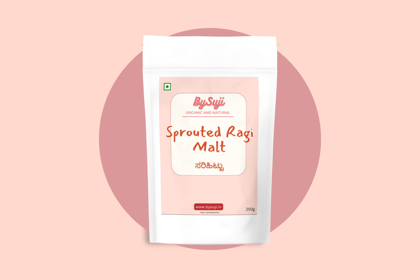 BySuji Homemade Sprouted Ragi Malt ( ಸರಿಹಿಟ್ಟು ) 400g