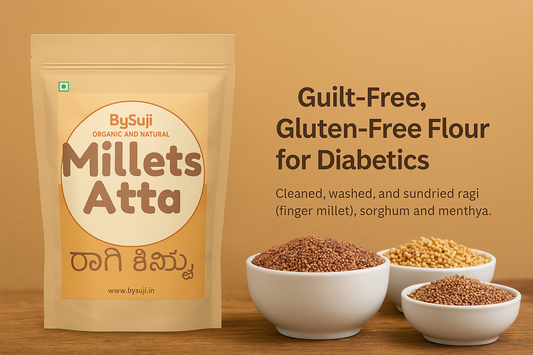 BySuji Millet Atta – Guilt-Free, Gluten-Free Flour for Diabetic (500g)